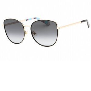 Kate Spade Maryam Gold and Black Oversized Sunglasses Brand New in Case